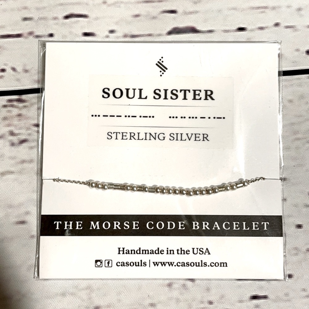 CA Souls Soul Sister Morse Code Bracelet